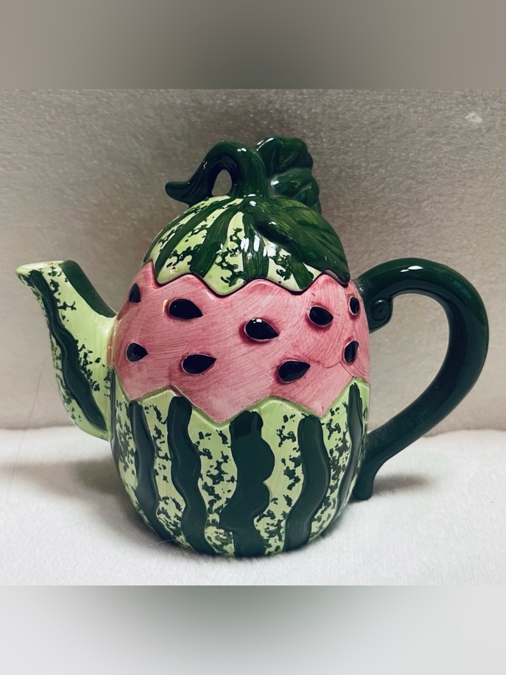 Vintage Watermelon Teapot 5 1/2”